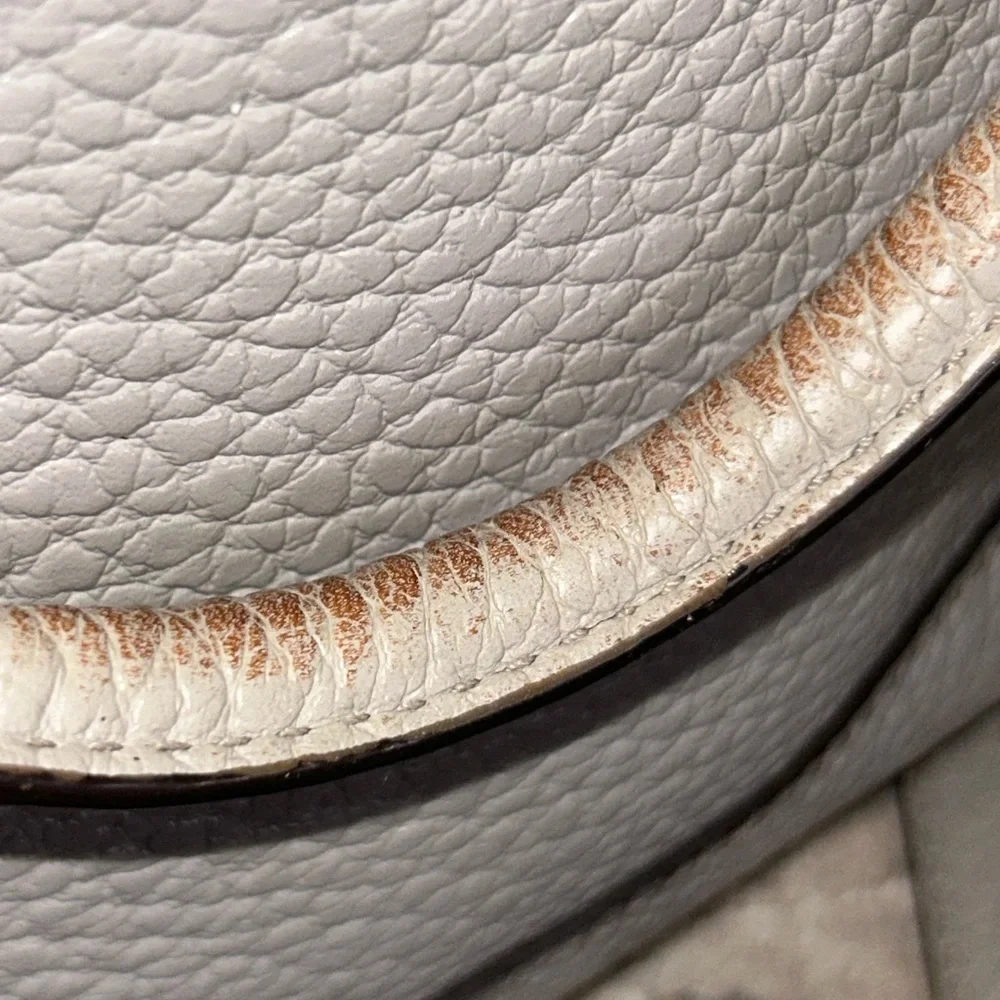 Pre loved Michael Kors Smythe Grey Leather Dome Satchel